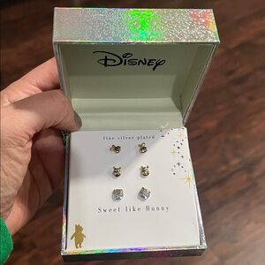 Disney: Winnie the Pooh: Silver plated stud earrings gift set